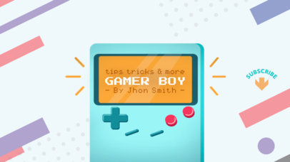 YouTube Channel Banner Maker for Cool Gamer 457a