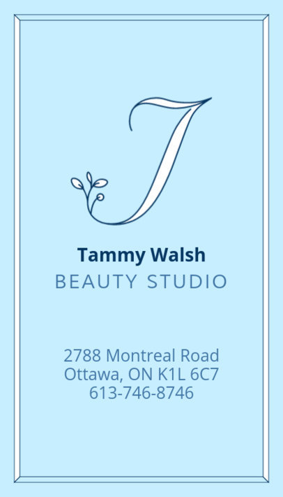 Beauty Studio Business Card Template