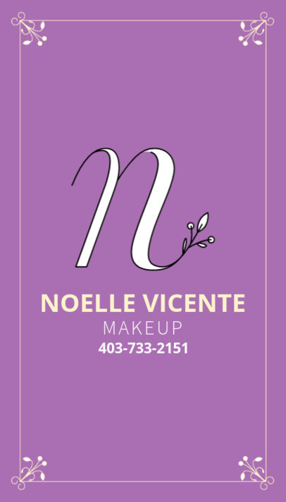 Business Card Template for Makeup Artist 