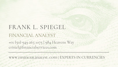 Business Card Maker for Financial Analysts