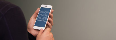 Businessman Holding White iPhone 6 Mockup