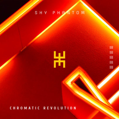 Album Cover Template for a Techno Music Album