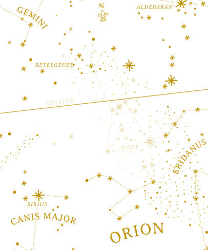 Zodiac T-Shirt Design Template with Constellations