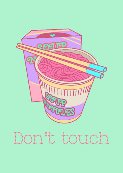 Cool Ramen T-Shirt Design Template