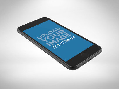 Space Gray iPhone 8 Mockup Over a White Background