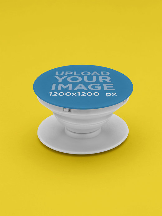 Phone Grip Mockup Standing on a Flat Surface 