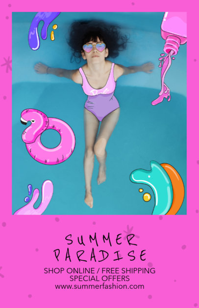 Summer Fashion Flyer Design Template 388b