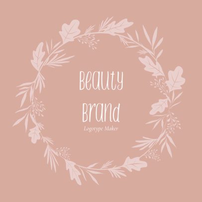 Beauty Brand Logo Creator with Leaves 