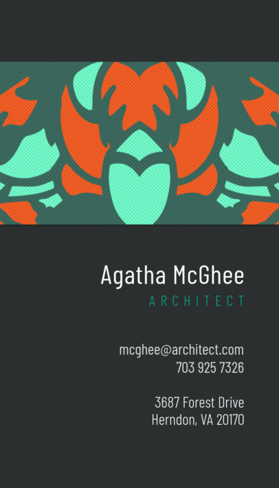 Business Card Template with Artistic Pattern Designs