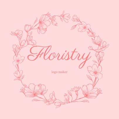 Florist Logo Creator with Flower Frame
