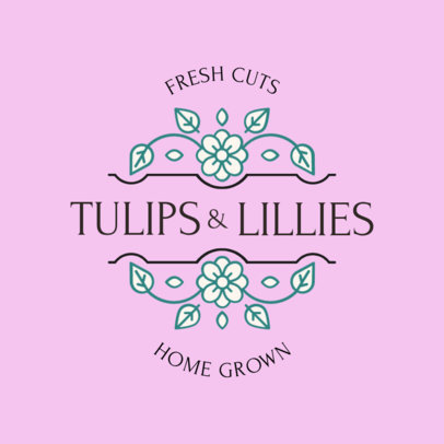 Florist Shop Logo Design Template 