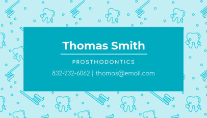 Prosthodontics Business Card Template 549b