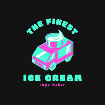 Retro Ice Cream Shop Logo Template