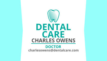 Dentist Business Card Maker with a Tooth Clipart 558