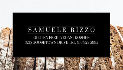 Gluten Free Bakery Business Card Template 61b
