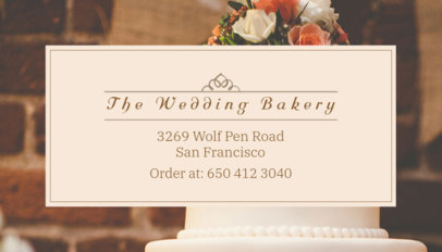 Wedding Cake Bakery Business Card Maker 61c