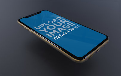 iPhone 11 Pro Mockup Floating on a Black Background