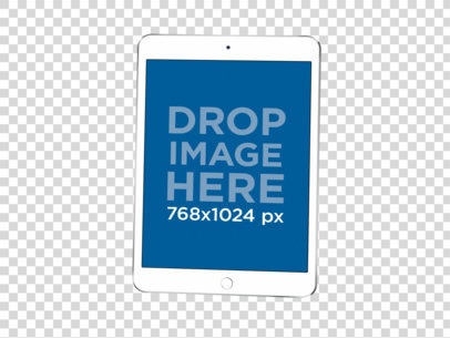 Render Mockup of an iPad on a Transparent Background