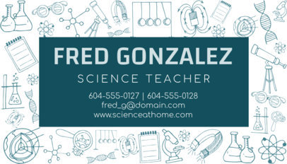 Science Professor Business Card Maker 575d