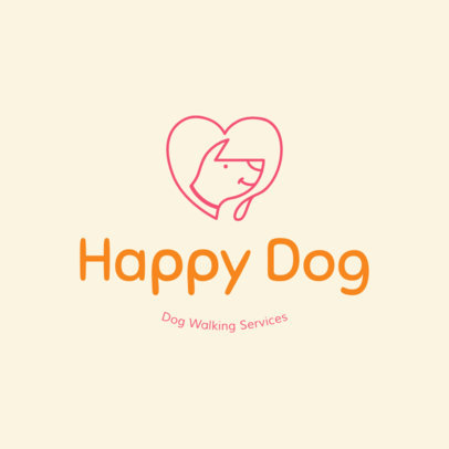 Colorful Pet Walker Logo Creator 