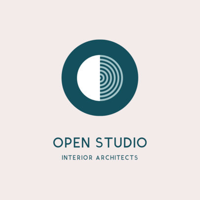 Architecture Studio Logo Maker with Circle and Lines 