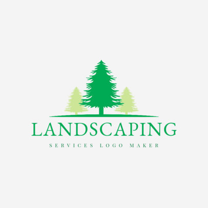 Landscaping Logo Maker with a Tree Icon