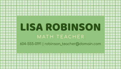 Online Business Card Maker for Math Teachers 575c