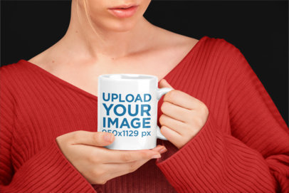 Coffee Mug Mockup Surrounded by Neutral Colors 22386