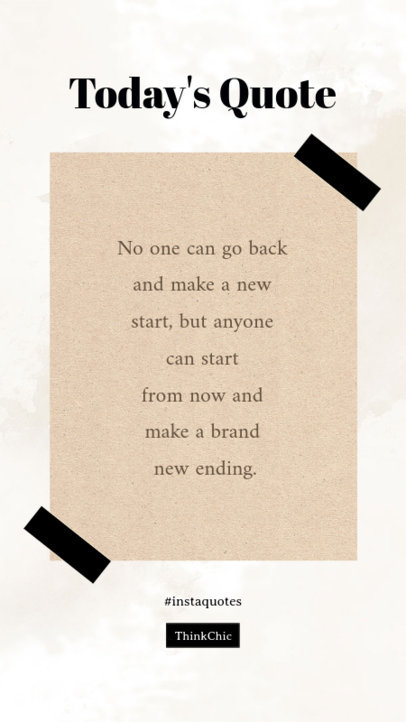 Minimalist Insta Story Template With Quote