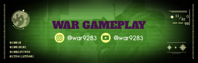 Twitch Banner Maker with Shooter Game Background