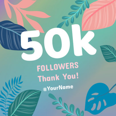 Followers Milestone Instagram Post Template