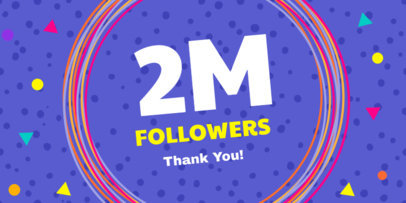Twitter Post Maker for 2M Followers Thank You Message 613b