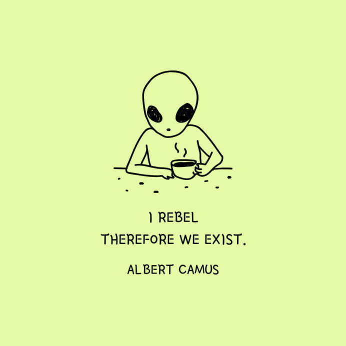 Placeit - Alien Graphic Post Template for Instagram