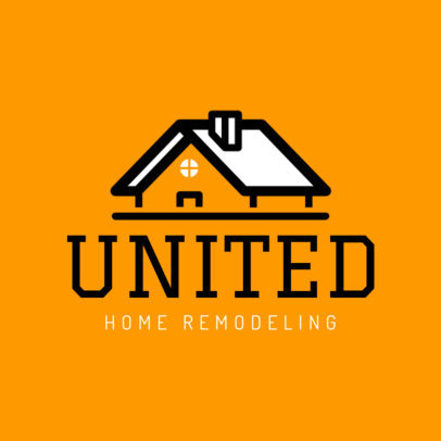 Home Remodeling Logo Maker with Roof Graphics