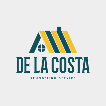 Colorful Roof Graphics Logo Maker for Home Remodel