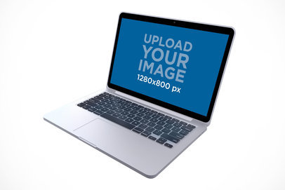 Angled View Mockup of a MacBook