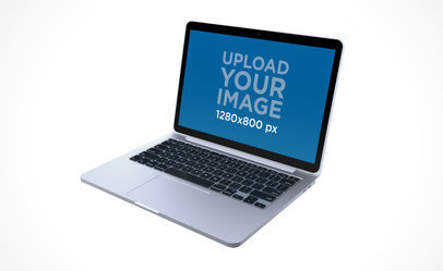 Angled View Mockup Featuring a MacBook