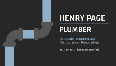 Domestic Plumber Business Card Template 654d