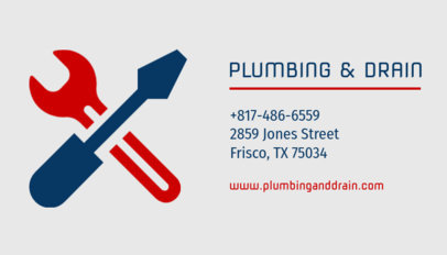 Plumbing and Drain Services Business Card Template 654e