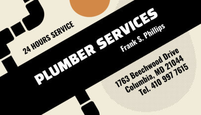 Plumbing Business Card Template 662