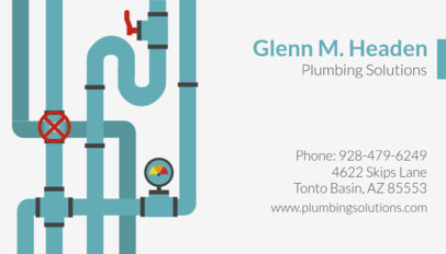 Business Card Template for Plumbing Solutions 660b