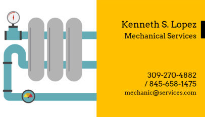 Plumbing and Mechanical Services Business Card Creator 660c