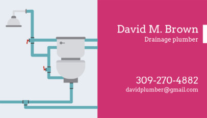 Drainage Plumber Business Card Template 660e
