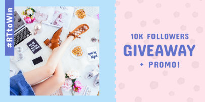 Giveaway and Promo Post Template for Twitter 