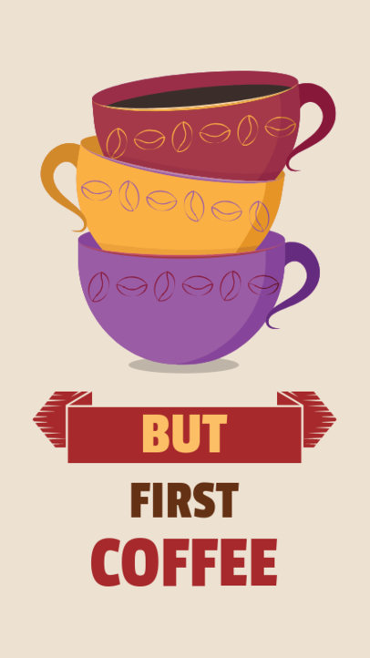 Insta Story Maker with Stacked Coffee Cup Graphics