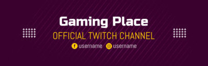 Gaming Channel Banner Design Template for Twitch 