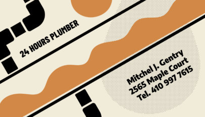 24 Hrs Plumbing Services Business Card Maker 662b