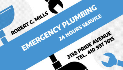 Emergency Plumbing and Drain Business Card Maker 662c