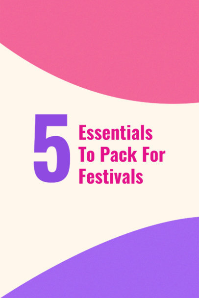 Festival Tips Pin Template for Pinterest 633e
