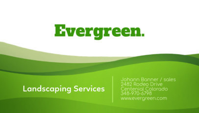 Business Card Template for a Landscaping Services Company